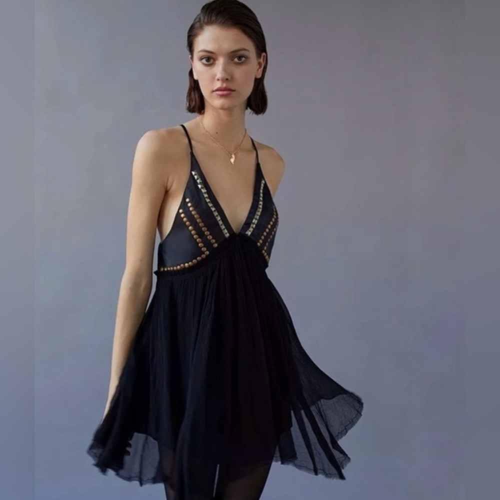 UO Moss Studded Mini Dress
